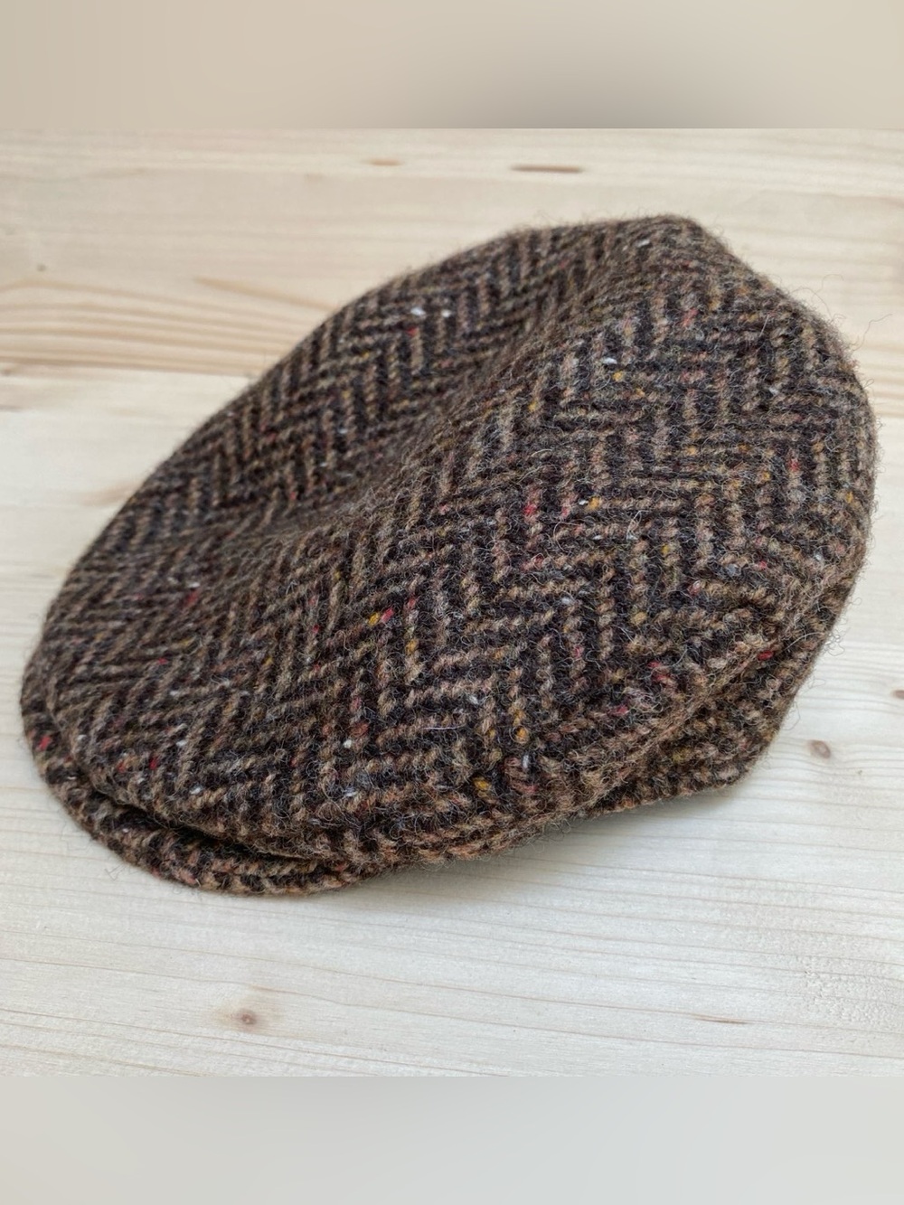 Hanna Hats Kids Brown Tweed Flat Cap M, Made in Ireland